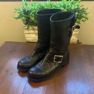 Jimmy Choo Moto Biker Boots 7.5